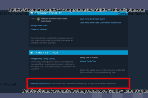 Delete Steam Account